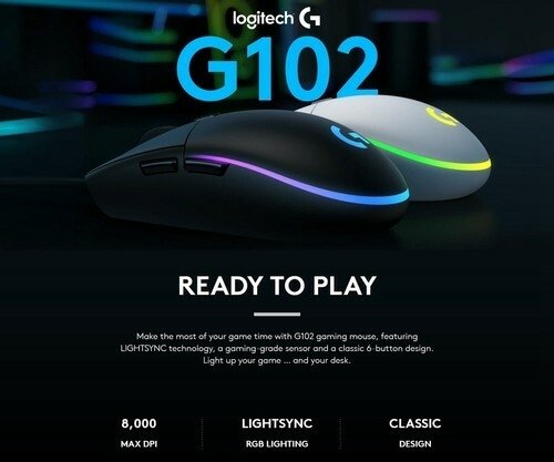 Logitech souris gaming sans fil G102 LIGHTSYNC-5099206089235