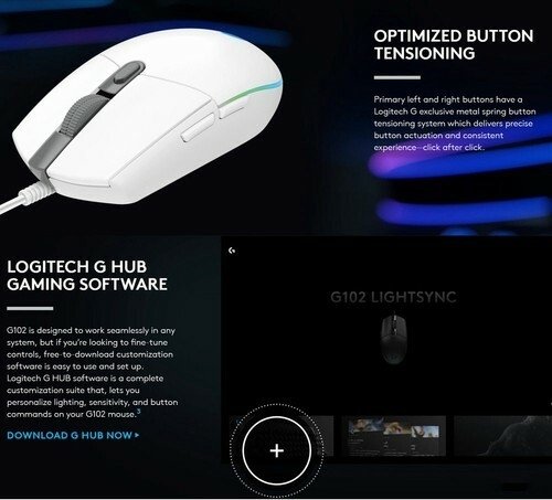 Logitech souris gaming sans fil G102 LIGHTSYNC-5099206089235