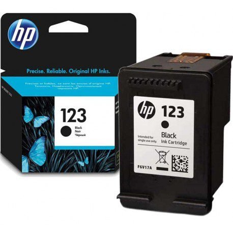 HP 123 Noir - Cartouche d'encre HP d'origine-F6V17AE