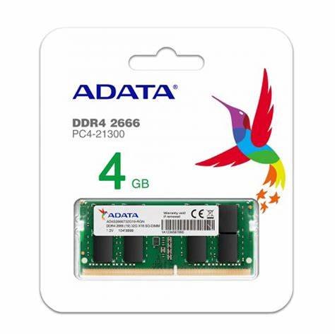 Barrette mémoire ADATA 4GB DDR4-2666 MHz-PC portable AD4S26664G19-RGN
