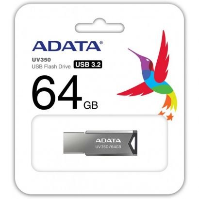 ADATA CLE USB METAL UV350 64GB-AUV350-64G-RBK