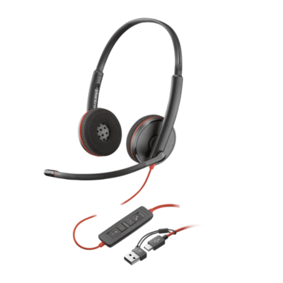 HPPoly Blackwire 3220 Stereo USB-C Headset +USB-C/A Adapter