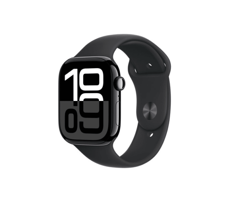 Apple Watch Series 10 GPS 42mm Jet Black Aluminium Case with Black Sport Band