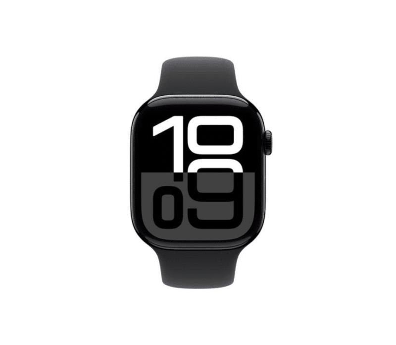 Apple Watch Series 10 GPS 42mm Jet Black Aluminium Case with Black Sport Band – Image 2