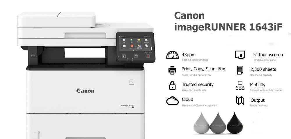  photocopieur A4 Multifonction Laser Monochrome Canon imageRUNNER 1643i II 5160C007AA