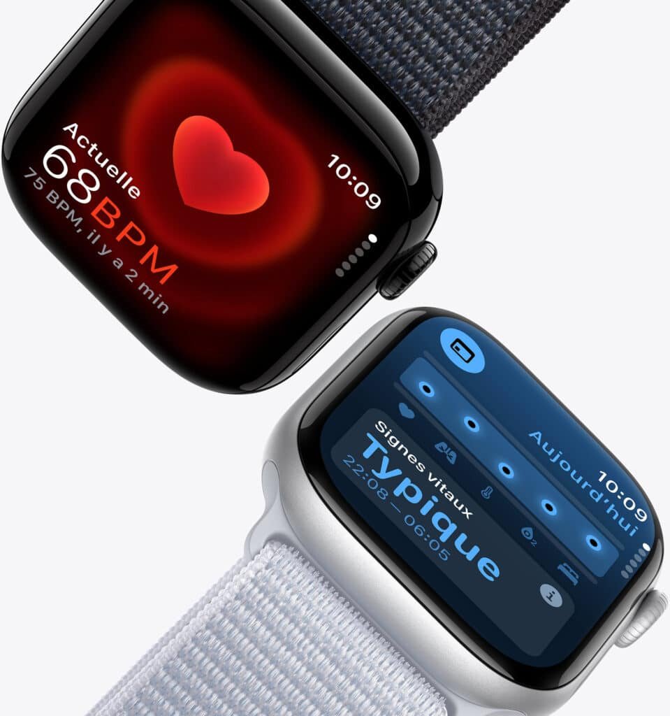 Apple Watch Series 10 GPS 42mm Rose Gold Aluminium Case with Plum Sport Loop