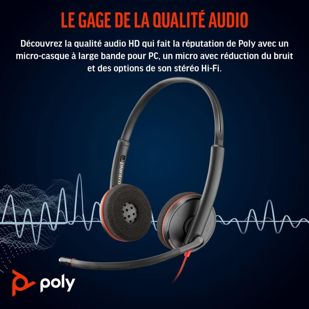 HPPoly Blackwire 3220 Stereo USB-C Headset +USB-C/A Adapter