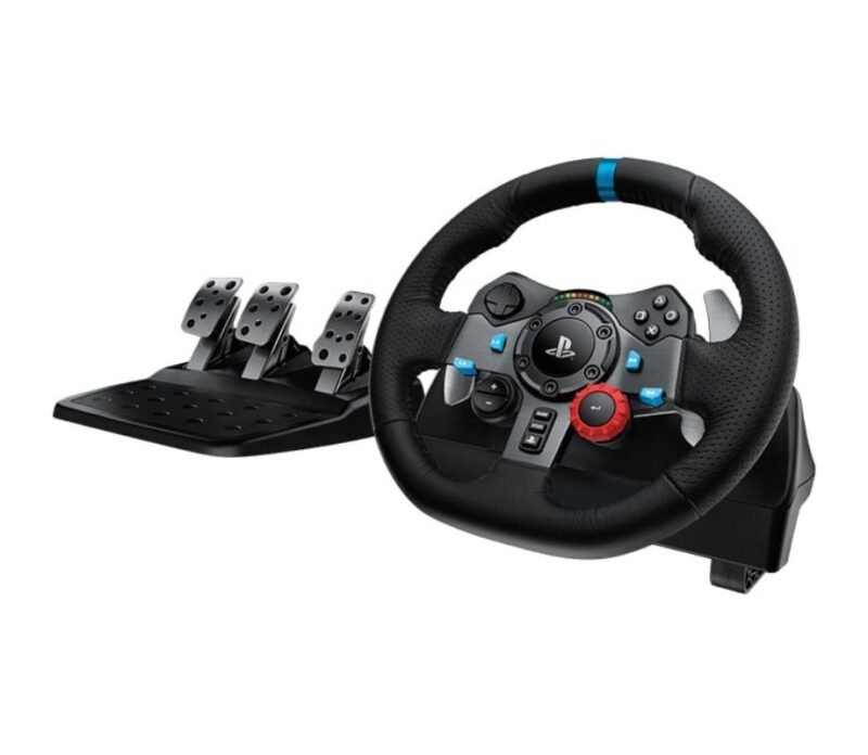 Découvrez le Logitech G29 Driving Force, un volant de course réaliste avec retour de force, rotation 900°, et pédalier réactif. Compatible PS5, PS4 et PC, idéal pour le simracing et les jeux de course.