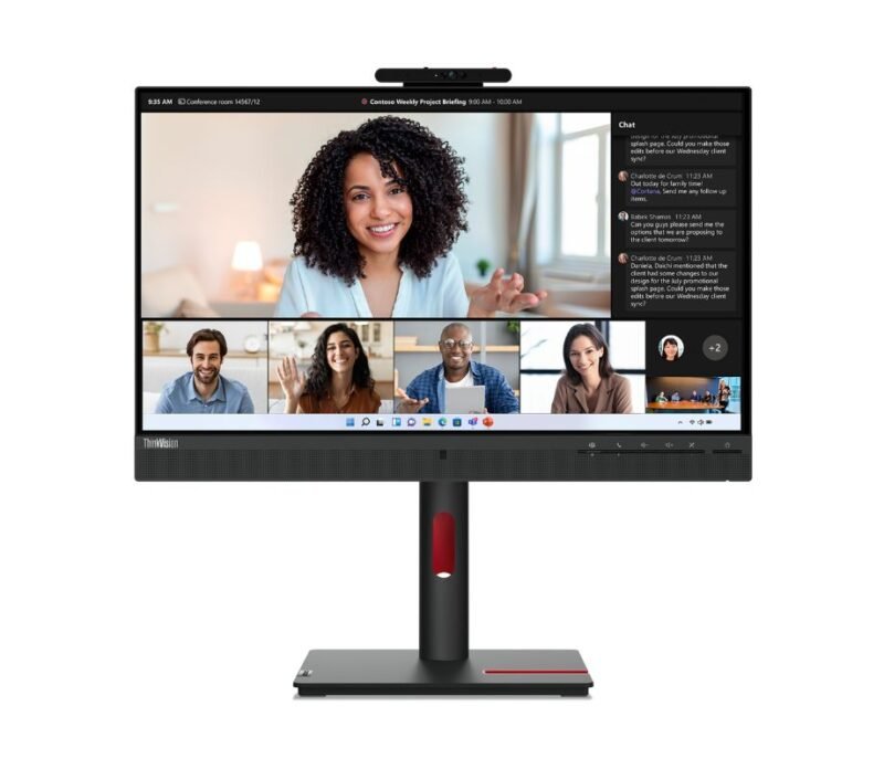 Ecran 23.8" Full HD Lenovo ThinkVision T24mv-30 avec Webcam - 63D7UAT3EU