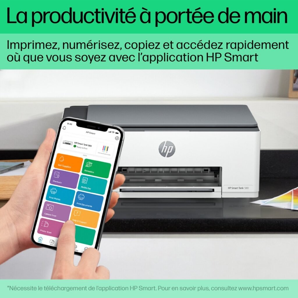 HP Smart Tank 582 Imprimante multifonction à réservoirs rechargeables 4A8D6A