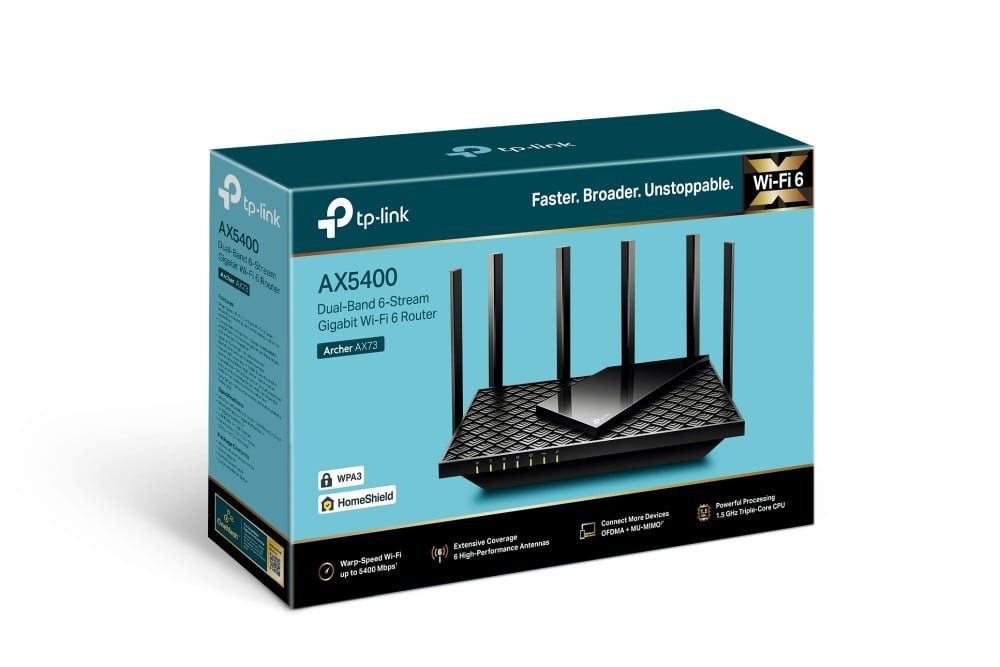 TP-Link Archer AX73 routeur sans fil Gigabit Ethernet Bi-bande Noir