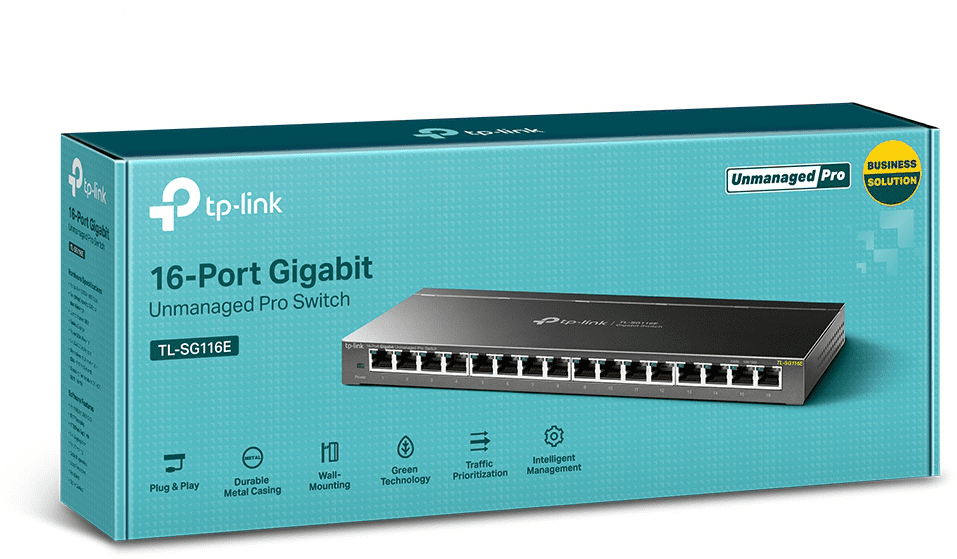 Switch TP-Link TL-SG116E Non administrable Pro 16 ports Gigabit
