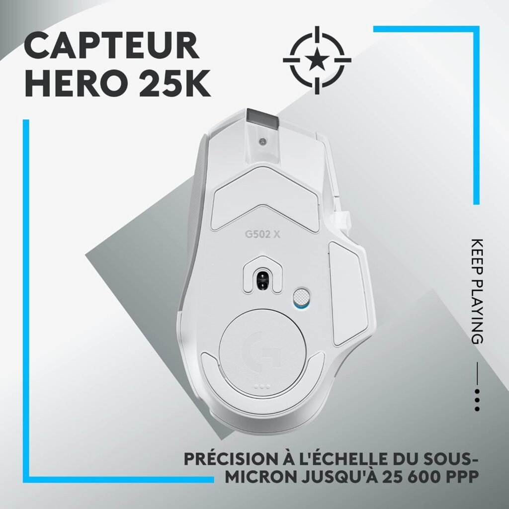 Souris Gamer Sans Fil Logitech G502 X lightspeed – Blanc 910-006190