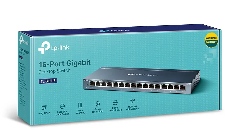 SWITCH TP-LINK 16 PORTS DESKTOP GIGABIT TL-SG116