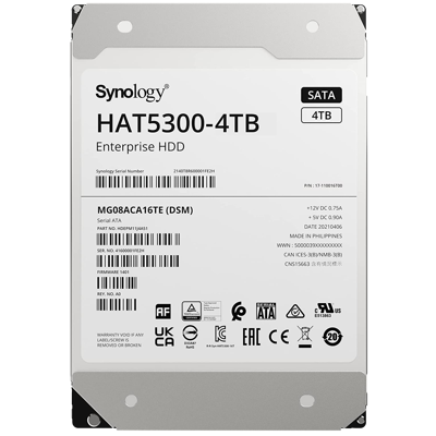 SYNOLOGY Disque 4TB SATA 35 Série HAT5300 7.2k 36M