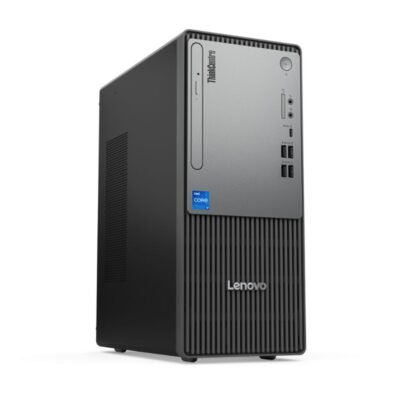Lenovo Desktop Tower Neo 50t i7 8GB 512GB SSD (12UD009XFM) Le Lenovo Neo 50t est un PC de bureau professionnel alliant puissance, rapidité et fiabilité. Conçu pour les environnements d’entreprise, il offre des performances exceptionnelles pour le multitâche, la bureautique et les applications exigeantes. Processeur performant : Intel® Core™ i7 de dernière génération pour une puissance optimale et une exécution fluide des tâches. Mémoire vive : 8 Go de RAM DDR4 pour un multitâche sans ralentissement. Stockage rapide : SSD 512 Go offrant un démarrage instantané et un accès rapide aux fichiers. Design professionnel : boîtier tour élégant et robuste, facile à entretenir et à faire évoluer. Connectivité complète : ports USB, HDMI, DisplayPort et Ethernet pour tous vos périphériques. Sécurité intégrée : solutions Lenovo ThinkShield pour une protection avancée des données. Le Lenovo Neo 50t i7 (12UD009XFM) est le choix idéal pour les entreprises et utilisateurs exigeants recherchant un ordinateur de bureau performant, fiable et évolutif pour un usage professionnel intensif.