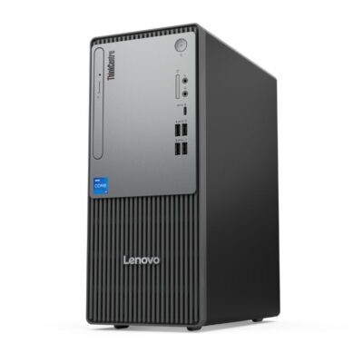 Lenovo Desktop Tower Neo 50t i7 8GB 512GB SSD (12UD009XFM) Le Lenovo Neo 50t est un PC de bureau professionnel alliant puissance, rapidité et fiabilité. Conçu pour les environnements d’entreprise, il offre des performances exceptionnelles pour le multitâche, la bureautique et les applications exigeantes. Processeur performant : Intel® Core™ i7 de dernière génération pour une puissance optimale et une exécution fluide des tâches. Mémoire vive : 8 Go de RAM DDR4 pour un multitâche sans ralentissement. Stockage rapide : SSD 512 Go offrant un démarrage instantané et un accès rapide aux fichiers. Design professionnel : boîtier tour élégant et robuste, facile à entretenir et à faire évoluer. Connectivité complète : ports USB, HDMI, DisplayPort et Ethernet pour tous vos périphériques. Sécurité intégrée : solutions Lenovo ThinkShield pour une protection avancée des données. Le Lenovo Neo 50t i7 (12UD009XFM) est le choix idéal pour les entreprises et utilisateurs exigeants recherchant un ordinateur de bureau performant, fiable et évolutif pour un usage professionnel intensif.
