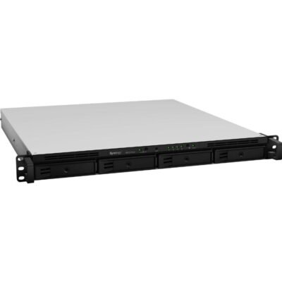 Le Synology RackStation RS1619xs+ est un NAS rack 1U haute performance équipé d’un processeur Intel Xeon D-1527, de 8 Go DDR4 (ext. 64 Go) et offrant jusqu’à 1 523 Mo/s de lecture. Il supporte jusqu’à 16 disques via extension, intègre un slot PCIe 3.0 pour 10/25GbE et deux M.2 NVMe pour le cache. Idéal pour les entreprises recherchant puissance, évolutivité et protection avancée Btrfs.