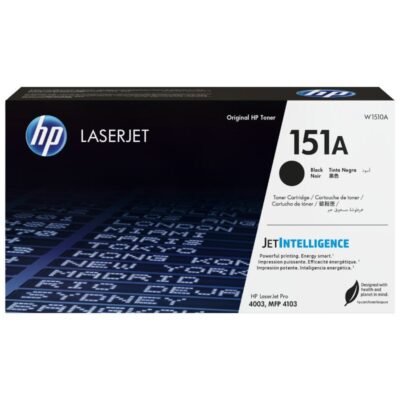 HP 151A Noir - Toner HP LaserJet d'origine W1510AObtenez des impressions nettes et professionnelles avec cette cartouche de toner noire conçue pour les imprimantes laser. Elle offre une capacité d’impression d’environ 3050 pages, idéale pour les bureaux et environnements à volume d’impression moyen à élevé. Légère et facile à installer, elle ne pèse qu’environ 0,72 kg, garantissant une remplacement simple et propre. Choisissez la qualité, la longévité et la fiabilité pour toutes vos impressions quotidiennes.