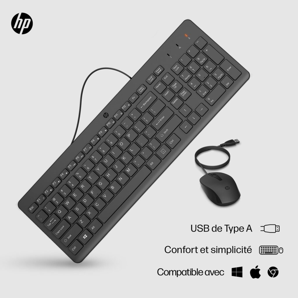 Souris et clavier filaires HP 150 240J7AA