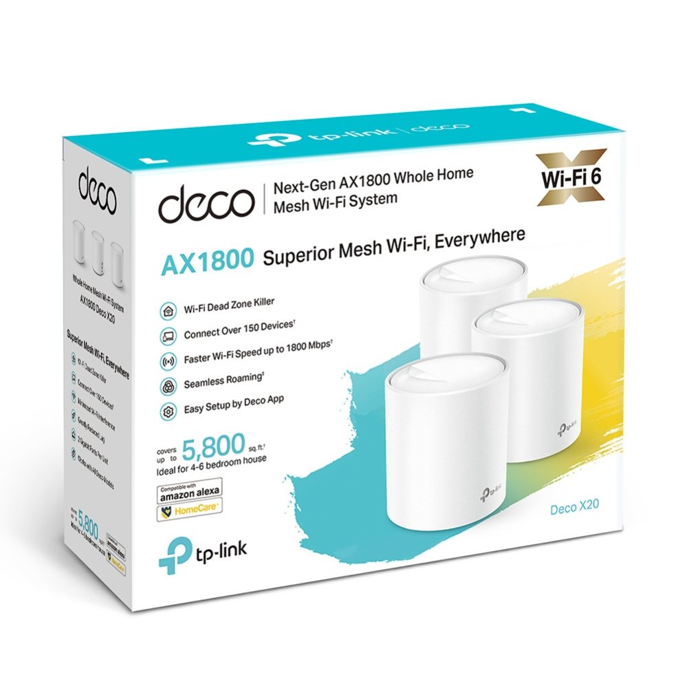 Système WiFi 6 TP-Link Deco X20 Mesh AX1800 3 packs DECOX20_3-PACK