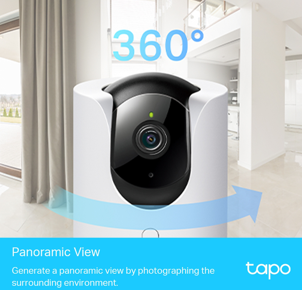 Caméra de sécurité TP-Link AI panoramique et inclinable 2K WiFi TAPO C225