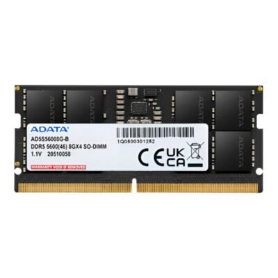 Barrette mémoire ADATA SO-DIMM 8GB DDR5-5600MHz - PC Portable AD5S56008G-S