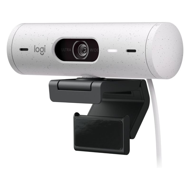 Webcam Logitech Brio 500 HD avec Deux Micros à Réduction de Bruit Blanc 5099206104921