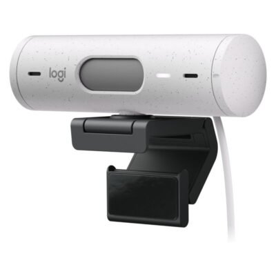 Webcam Logitech Brio 500 HD avec Deux Micros à Réduction de Bruit Blanc 5099206104921