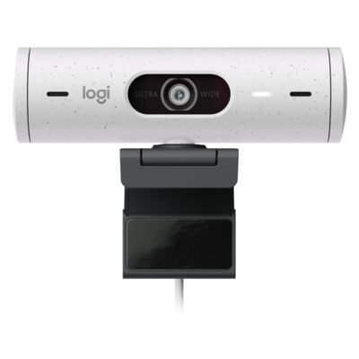 Webcam Logitech Brio 500 HD avec Deux Micros à Réduction de Bruit Blanc 5099206104921