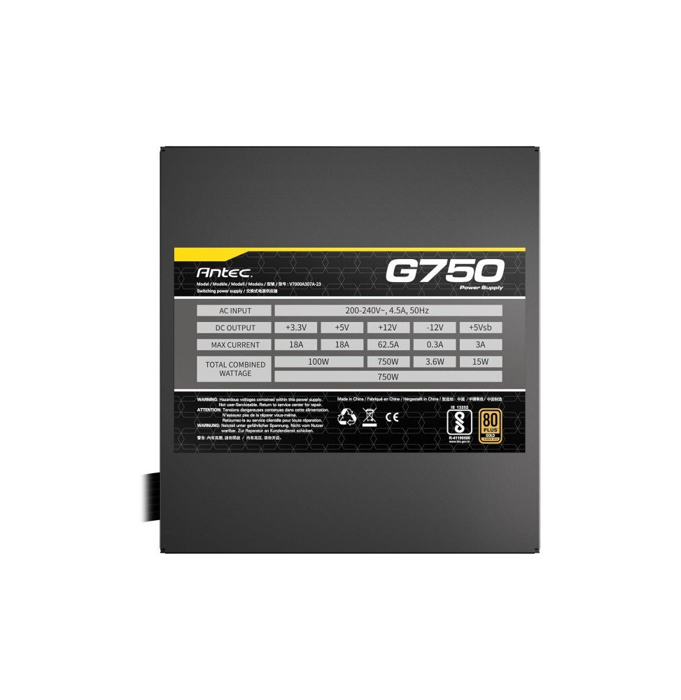 Alimentation PC Antec G750 EC 750W 761345200424